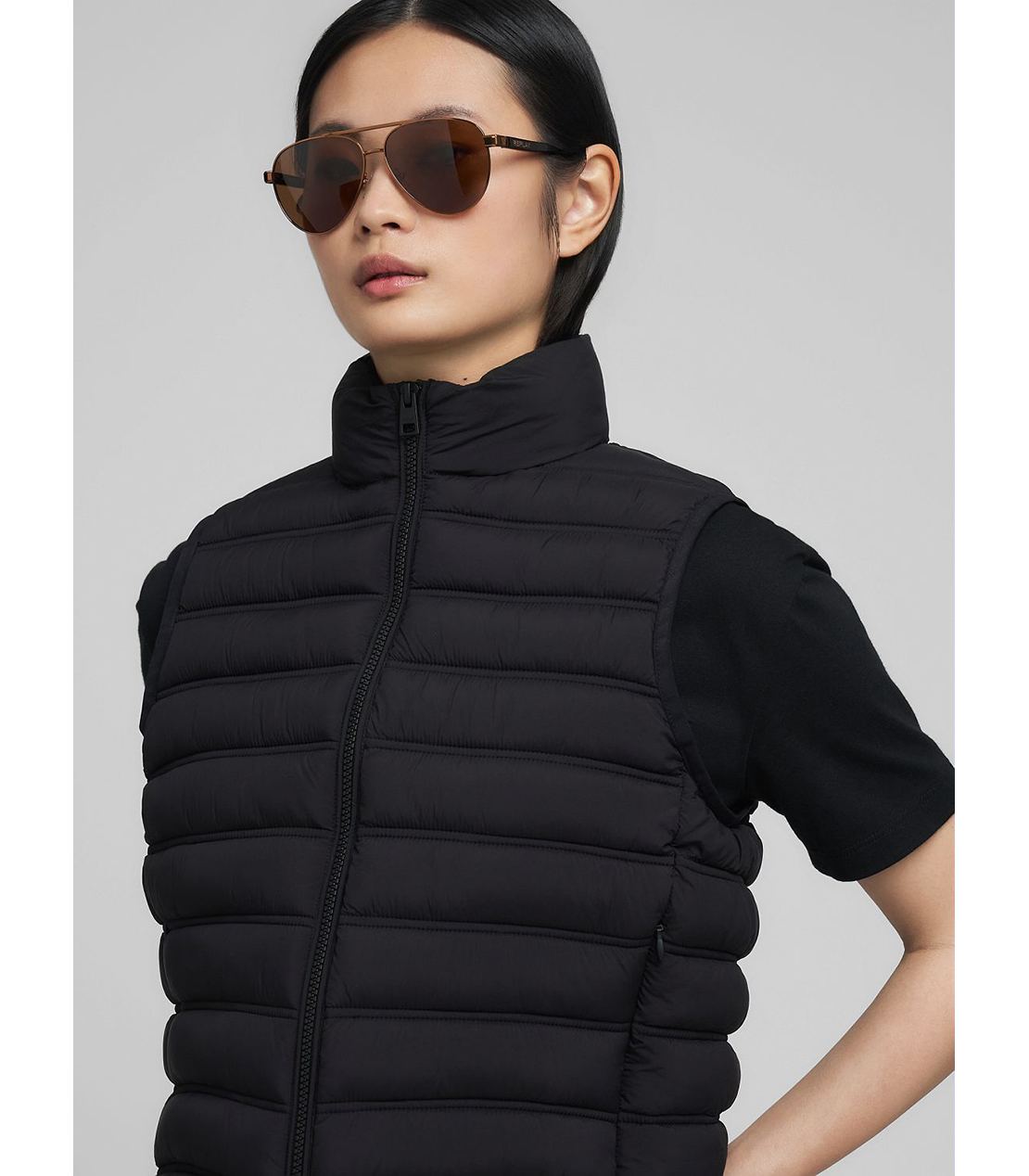 レギュラーフィット・パデッドベスト 詳細画像 ブラック 5